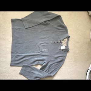 Eddie Bauer Long-Sleeve Polo Sweater Gray Size L